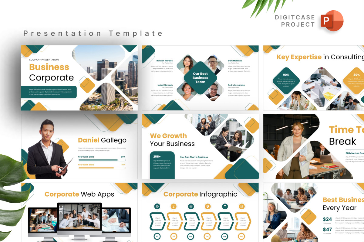 Business Corporate PowerPoint Template Nulivo Market